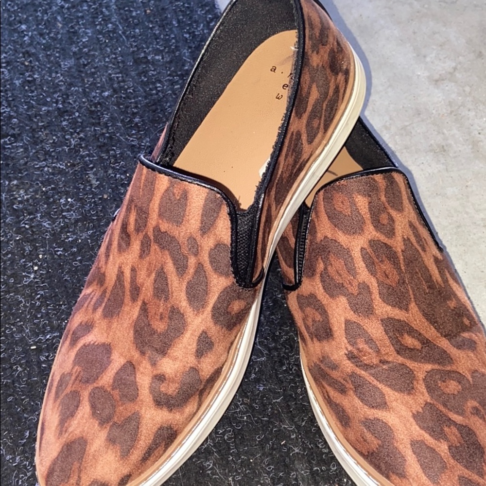 Cheetah slip on shoes